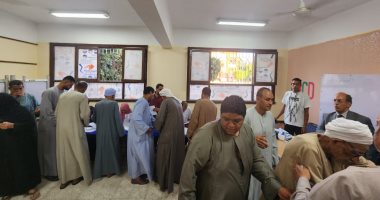 أهالى البعيرات بالأقصر يساعدون كبار السن فى التصويت بانتخابات الشيوخ.. صور لجان الإنتخابات