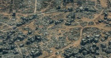 أنقاض وقبور ومشاهد تشبه نهاية العالم.. كيف تبدو غزة من السماء "صور وفيديو" أنقاض غزة