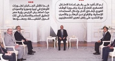 مصر وتركيا تؤكدان رفض إعادة الاحتلال العسكرى لغزة وضرورة وقف إطلاق النار (إنفوجراف) السيد الرئيس عبد الفتاح السيسي