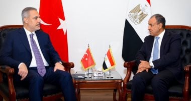 وزير الخارجيه ونظيره التركي