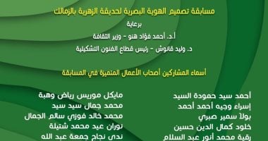 إعلان أسماء الفائزين بمسابقة تصميم الهوية البصرية لحديقة الزهرية بالزمالك مسابقة تصميم الهوية