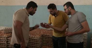 ضبط 300 ألف بيضة بها دود حى وحشرات فى حملات لهيئة سلامة الغذاء بالغربية جانب من الحملة