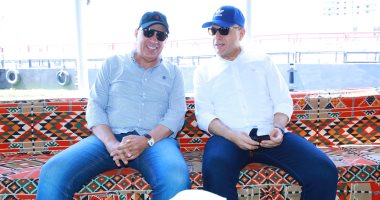 محافظ كفرالشيخ يستقبل وزير الموارد المائية لتفقد مجرى نهر النيل فرع رشيد 