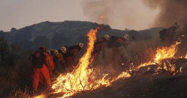 سوريا: فرق الإطفاء تكافح لإخماد حرائق فى غابات جبل التركمان بريف اللاذقية