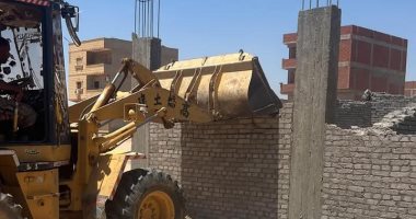 إزالة 4 مبانٍ فى المهد داخل منطقة الفيروز الجديدة بمدينة طور سيناء حملة إزالة
