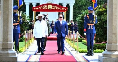 السيد الرئيس عبد الفتاح السيسي ونظيره الأوغندى يوري موسيفيني