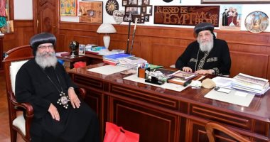 البابا تواضروس يستقبل عددًا من الأساقفة بالكاتدرائية البابا تواضروس يستقبل الأنبا أولوجيوس رئيس الدير الأبيض