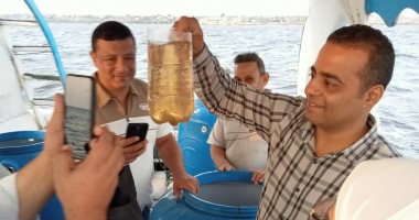 جهاز حماية البحيرات يطلق الدفعة الثالثة من يرقات الجمبري في بحيرة قارون الدفعة الثالثة من يرقات الجمبري