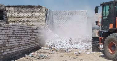 إزالة 400 حالة ضمن الموجة الــ27 لإزالة التعديات ببنى سويف