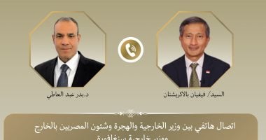 وزير الخارجية ونظيره السنغافورى