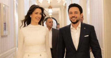 الأميرة رجوة الحسين وزوجها ولى عهد الأردن