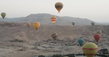 رحلات البالون تحلق بعد إلغائها أمس بسبب الطقس فى الأقصر وانطلاق 35 رحلة
