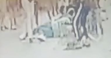 لحظة إنقاذ الشاب لفتاة المنيب