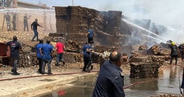 حريق مصنع كرتون ببدر