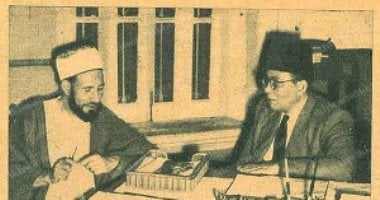 احد اللقاءات التي تجمع احمد السكري مع حسن البنا 