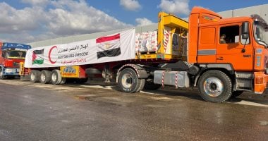 قافلة مساعدات مصرية متجهة إلى غزة