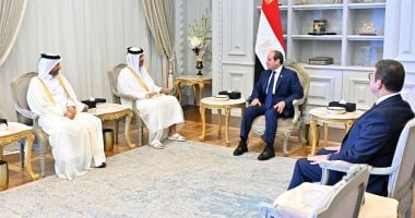 الرئيس السيسى يستقبل رئيس وزراء قطر ويؤكد على الإرادة المشتركة للارتقاء بالعلاقات السيد الرئيس عبد الفتاح السيسي