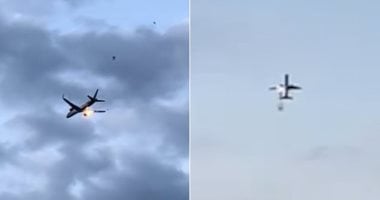 حريق بمحرك طائرة ركاب يونانية يدفعها لهبوط اضطرارى فى إيطاليا.. فيديو حريق محرك طائرة