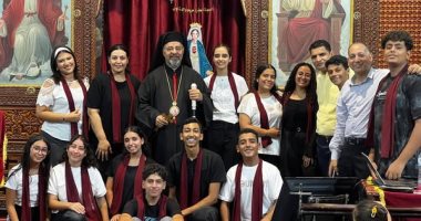 بطريرك الأقباط الكاثوليك فى كاتدرائية السيدة العذراء بقويسنا