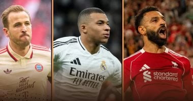 محمد صلاح ومبابى وكين ضمن أفضل 10 هدافين فى دوريات أوروبا 2025 محمد صلاح وكيليان مبابي وهاري كين