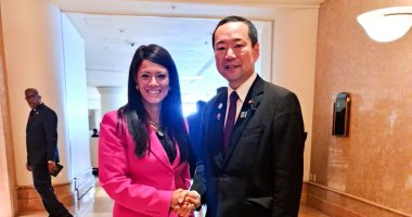 وزيرة التخطيط تبحث مع وزير الدولة الياباني للشئون الخارجية تطور العلاقات الاقتصادية