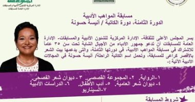 المجلس الأعلى للثقافة يطلق مسابقة المواهب الأدبية باسم الراحلة أنيسة حسونة