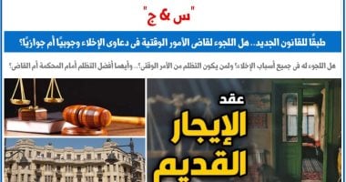 هل اللجوء لقاضى الأمور الوقتية فى دعاوى الإخلاء وجوبيا أم جوازيا؟.. برلمانى