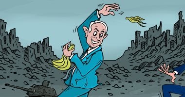 نتنياهو يتلاعب و يعرقل جهود وقف إطلاق النار في غزة .. كاريكاتير اليوم السابع الكاريكاتير