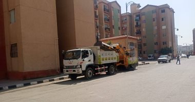 حملات نظافة بشوارع مدينة معا بالسلام بعد رفع الإشغالات.. صور