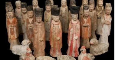 اكتشاف مجمع مقابر لعائلية ضابط عسكرى عمرها 1400 عام فى الصين