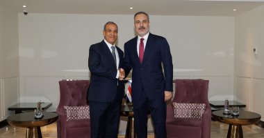وزيرا خارجية مصر وتركيا يؤكدان موقفهما الرافض للعدوان الإسرائيلي على غزة وزيرا خارجية مصر وتركيا