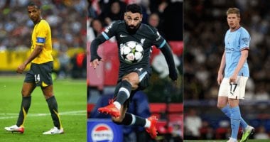 محمد صلاح يدخل نادى العظماء بجائزة لاعب العام فى 3 عقود بالدوري الإنجليزي محمد صلاح وهنري ودي بروين