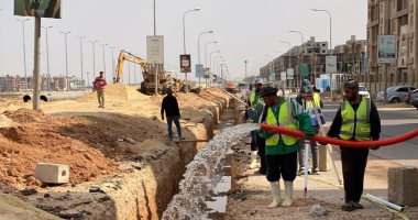 جهاز حدائق أكتوبر يعلن الانتهاء من مد خطوط المياه المغذية لمحور الشركات