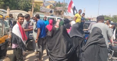 مسيرات بأعلام مصر على كورنيش النيل بإسنا للتصويت بجولة الإعادة لانتخابات الشيوخ