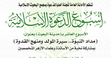 سيرة المولد ومنهج القدوة.. "البحوث الإسلامية" ينظم الأحد الأسبوع الدعوى العاشر