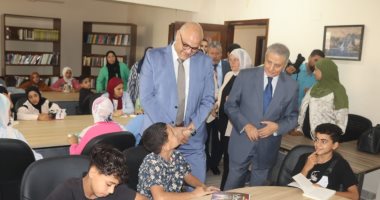 محافظ القليوبية يفتتح مكتبة مصر العامة بشبين القناطر