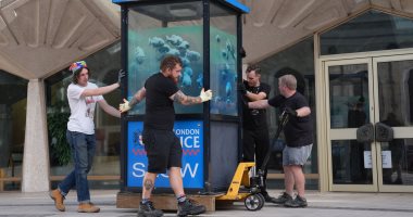 نقل عمل لـ بانكسى على شكل حوض سمك لمخزن بمتحف لندن.. هل يعرض من جديد؟