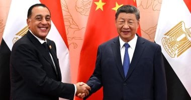 رئيس الصين: القاهرة وبكين ستحتفلان العام المقبل بمرور 70 عامًا على تأسيس العلاقات الدبلوماسية بينهما الرئيس الصيني ومدبولي
