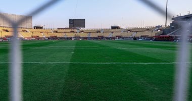 استاد السلام يتزين لاستضافة مباراة الأهلى وبيراميدز فى الدورى.. صور استاد السلام