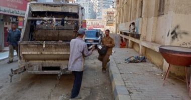 رفع 25 طنا من القمامة والمخلفات بمنطقتى خلف الجوازات والمخبز الآلى بسوهاج