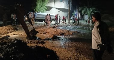 شركة مياه الأقصر: كسر بخط طرد صرف صحي بقرية الحبيل.. وجارٍ إصلاحه