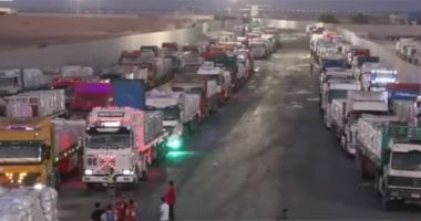 "زاد العزة.. من مصر إلى غزة".. انطلاق قافلة المساعدات الـ27 إلى القطاع.. فيديو انطلاق قافلة المساعدات