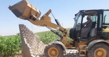 إزالة 11 حالة تعد على الأراضى الزراعية وأملاك الدولة بـ5 قرى فى سوهاج