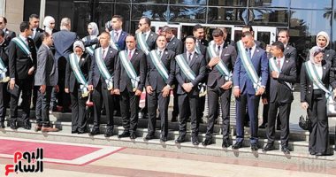 انتهاء مراسم حلف يمين أعضاء قضايا الدولة الجدد بصورة تذكارية.. صور 