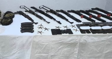مقتل 8 عناصر شديدة الخطورة فى مواجهات أمنية جانب من المضبوطات بحوزة المتهمين