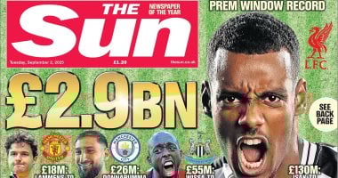 ليفربول القياسي وإنفجار ميركاتو إنجلترا على رأس عناوين صحف العالم غلاف ذان صن