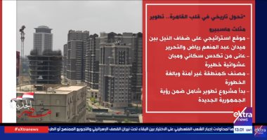 "إكسترا نيوز" تعرض تقريرا عن جهود الدولة للقضاء على العشوائيات.. فيديو