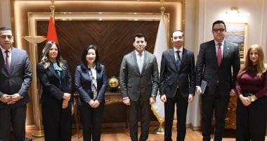 وزير الشباب يستقبل الممثلة المقيمة لبرنامج الأمم المتحدة الإنمائي (UNDP) جانب من الإستقبال
