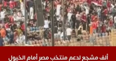 ألف مشجع لدعم منتخب مصر أمام بوركينا فاسو فى تصفيات المونديال.. فيديو
