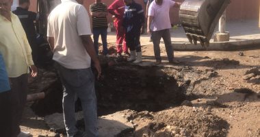 كسر بخط رئيسى لمياه الشرب المغذى لمحطة جبل تقوق بأسوان